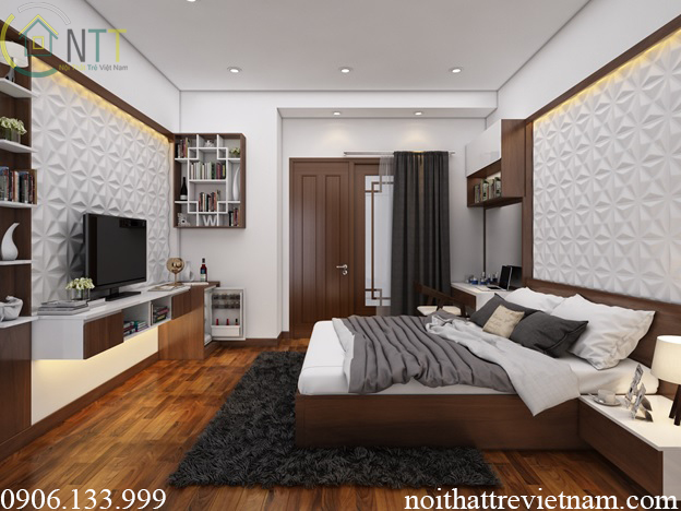 Thiết kế nội thất phòng ngủ 20m2 cá tính