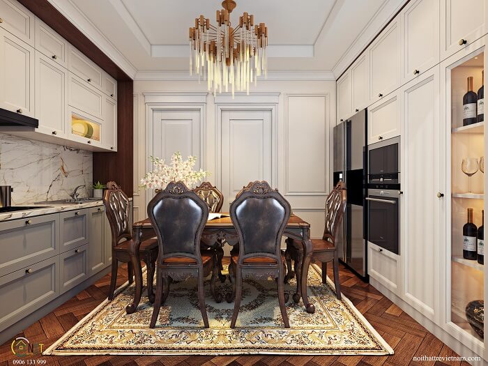 Mẫu phòng bếp Nội Thất Trẻ thiết kế cho nhà phố Lò Đúc